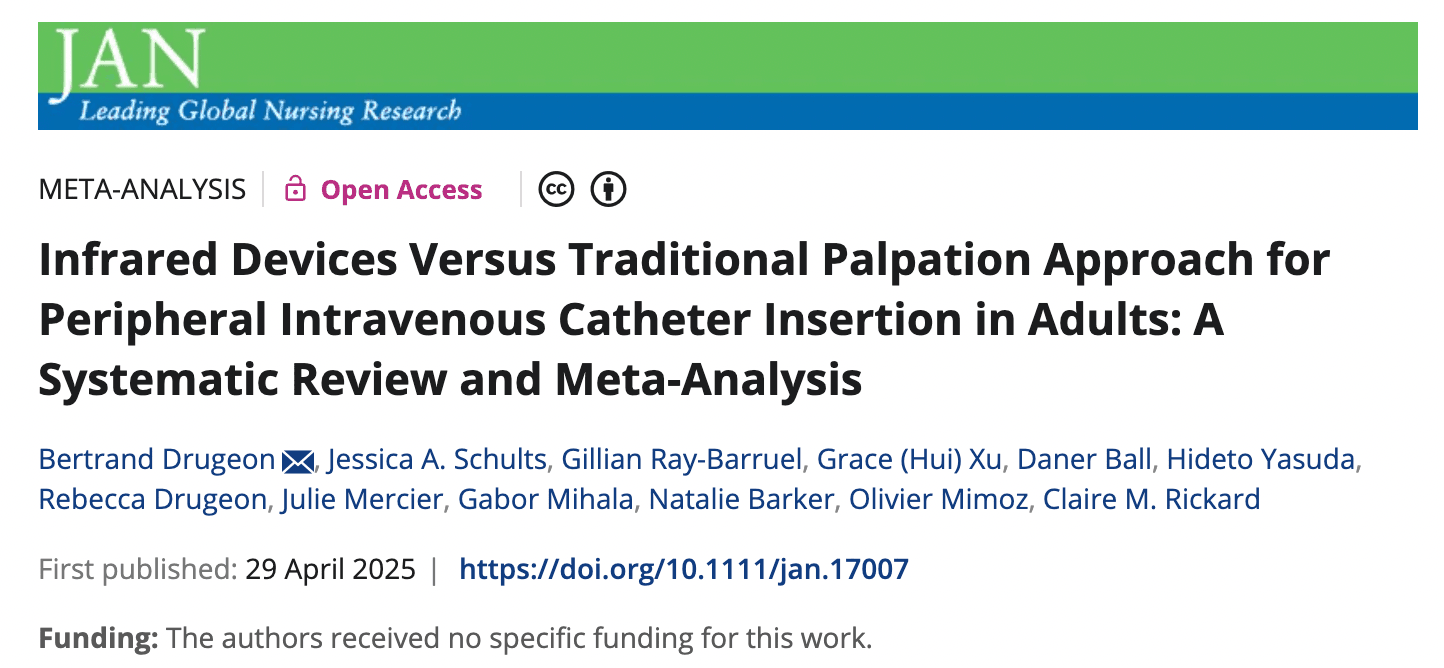 Infrared Devices vs. Traditional Palpation for PIVC Insertion: Insights from a Systematic Review and Meta-Analysis Infrared Devices vs. Traditional Palpation for PIVC Insertion: Insights from a Systematic Review and Meta-Analysis